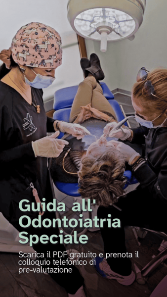 La copertina della guida in pdf all'Odontoiatria Speciale e la preparazione al Pre-Triage telefonico, iniziativa promossa dallo studio dentistico Hamster Corporation a roma Tuscolana, nel quartiere Appio Latino